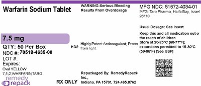 Mm1 (Warfarin Sodium 7.5mg 70518 4635 00)